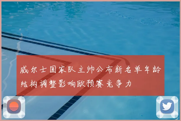 威尔士国家队主帅公布新名单年龄结构调整影响欧预赛竞争力